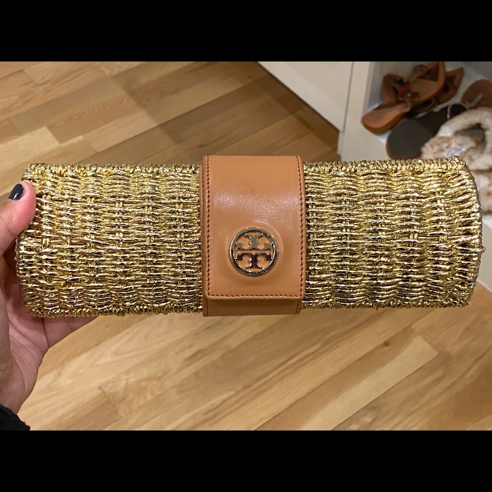 Tory Burch Rattan Clutch